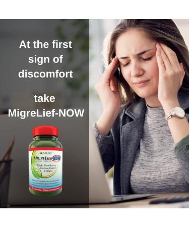 MigreLief-Now: Fast Acting Formula for Migraine & Headache Relief - 60 Vegetarian Capsules - Buy Online on GoSupps.com