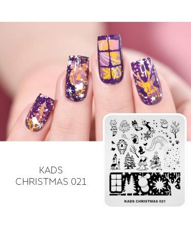 Alexnailart Christmas Halloween Nail Stamping Plate (CHRISTMAS 021) - Manicure Templates for Festive Nail Art - Buy Online on GoSupps.com