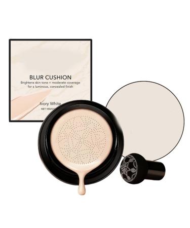 Cr me CC air Cushion avec T te de Champignon Fond de Teint Couvrant Imperfections Air Cushion CC Cream Fond de Teint Correcteur Maquillage Durable Maquillage Nude Dissimule les Pores (Ivory white)