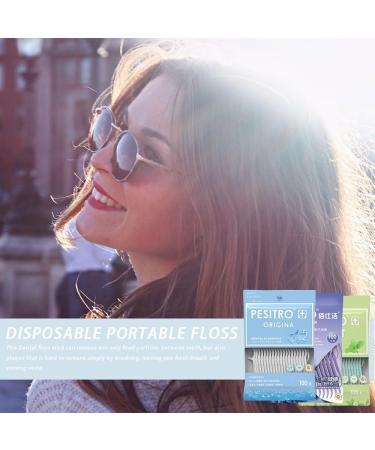 Dental Floss Picks 2-in-1 - 300 Pcs Disposable Interdental Sticks for Effective Tooth Cleaning - Mixed Flavors - Travel & Home - Buy Online on GoSupps.com