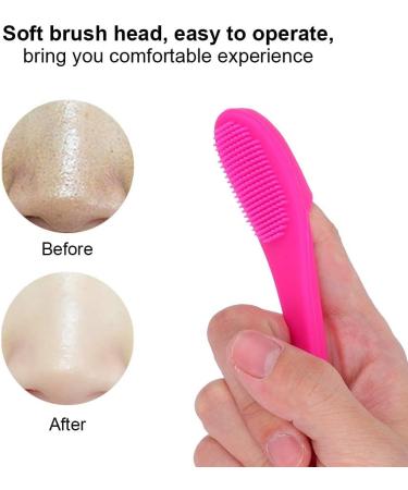Qukaim Face Cleansing Brush Silicone Face Cleansing Finger Brush Pore Cleaner for Blackhead Removal Dark Rose Red - Buy Online on GoSupps.com