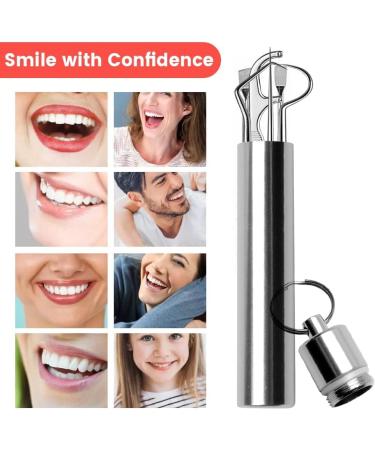 6-Piece Toothpick Tartar Remover Set - Portable Metal Dental Care Kit for Travel Camping & Picnics - Buy Online on GoSupps.com