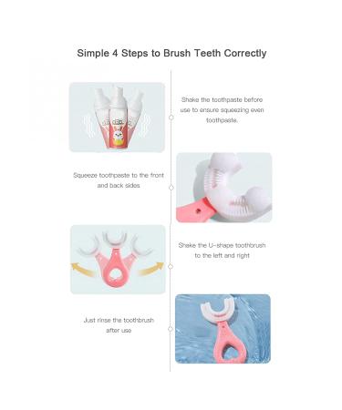 Dirk41 Kids U Shaped Toothbrush 2/4PCS - Blue 360 Oral Care for Children - Buy Online on GoSupps.com