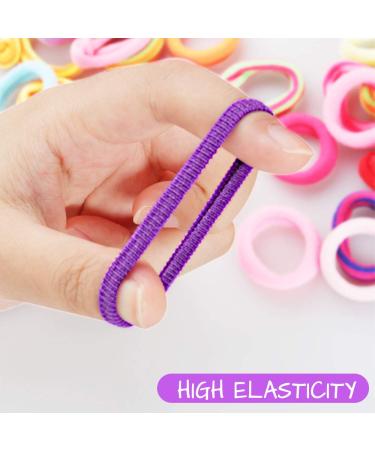 Shop Dadabig 400 Mini Hair Tie Set | Colorful Cotton Elastic Ponytail Bands for Women & Kids | Seamless Multicolored Accessories - Buy Online on GoSupps.com