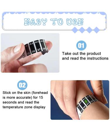 KSJEHW 20-Piece Forehead Thermometer Strips for Kids - Reusable Fever Temperature Stickers & Ear Thermometer Labels for Home & Travel - Buy Online on GoSupps.com