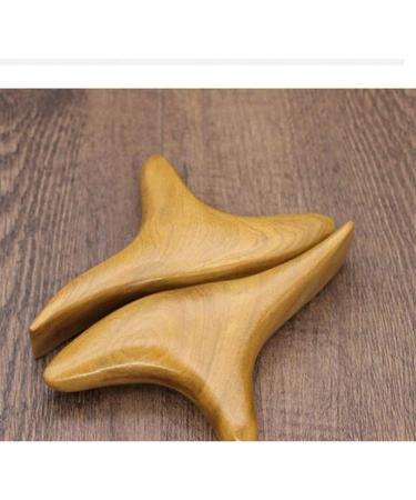 Healifty Trident Shaped Gua Sha Board - Natural Wood Scraping Massage Tool for Spa & Acupuncture - Buy Online on GoSupps.com