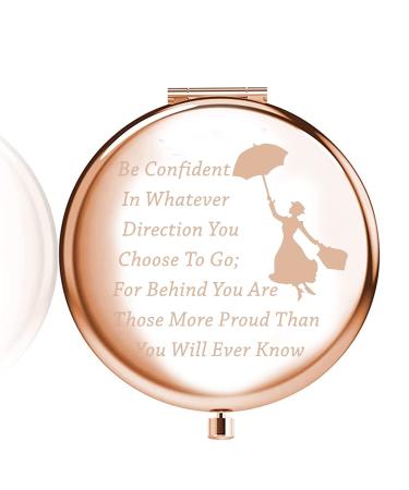 LQRI Mary Movie Compact Mirror Mary Quote Gift Poppin Umbrella Fans Gift Makeup Mirror Inspirational Gifts (Mary)