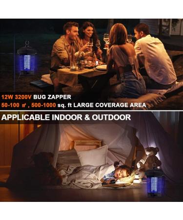 Electric Bug Zapper Mosquito Killer IPX4 Waterproof Insect Killer 3200V Insect Fly Trap Bug Killer Fly Zapper for Indoor Outdoor Backyard Patio Home - Buy Online on GoSupps.com