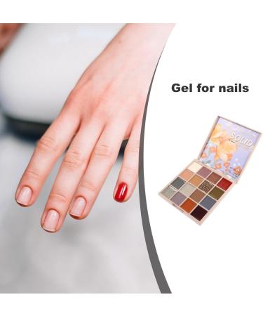 FOMIYES 1 Box of Solid Gel Nail Polish Solid Cream Gel Polish Palette 16 Color Nail Polish Gel Palette Manicure Glue Gels for Acrylic False Nails Art Accessories - Buy Online on GoSupps.com