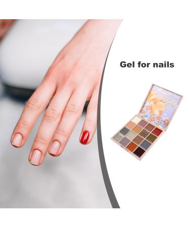 PATKAW 1 Box Solid Gel Nail Polish Cream 16 Color Gel Polish Palette Manicure Glue Gels Nail Polish Gel Palette for False Nails Art Accessories - Buy Online on GoSupps.com