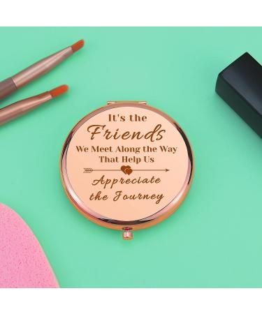 Rose Gold Compact Mirror - Friendship Gifts for Her | Best Friends/Sister/Bestie Gift | Graduation/Christmas/Birthday Present - Buy Online on GoSupps.com