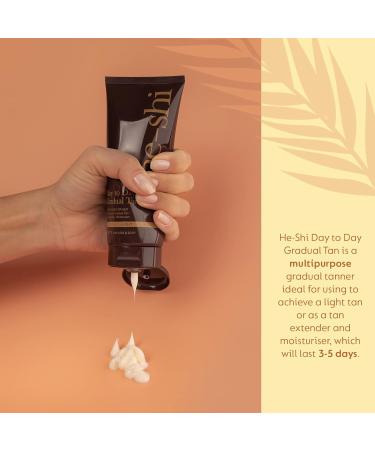 Daily Use Gradually Browning Moisturizer - Natural Vegan Self-Tanner with Pro-Vitamin E & Aloe Vera | He-Shi - Buy Online on GoSupps.com
