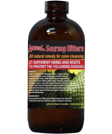 Amenazel Soursop Bitters 16oz - Natural Digestive Health & Wellness Tonic - Buy Online on GoSupps.com
