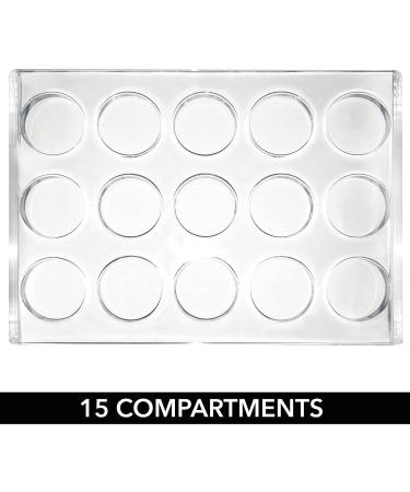 Shop MDesign Rose Gold Cosmetics Organizer - 15 Compartment Makeup Storage Box for Lipsticks & Mascaras | Stylish & Practical eCommerce Shipping Worldwide - Buy Online on GoSupps.com
