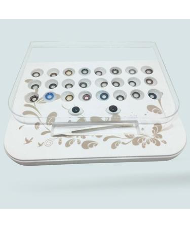 Fenteer Contact Lens Case - 24 Grid Multi-Purpose Eye Lens Container for Outdoor Use | Left-Right Eye Organizer - Buy Online on GoSupps.com