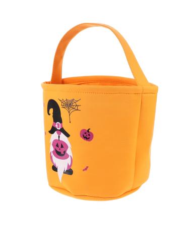 STOBAZA Orange Decor 3 Pcs Halloween Candy Bag Handbags Orange Basket Candy Basket Pumpkin Child Portable Halloween Decor