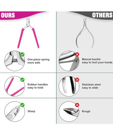 Cuticle Nipper Cuticle Remover Professional Manicure and Pedicure Cuticle Remover Tools Stainless Steel Cuticle Clippers Cuticle Trimmer Clipper for Removing Excess Torn Skin on Fingers and Toes - Buy Online on GoSupps.com
