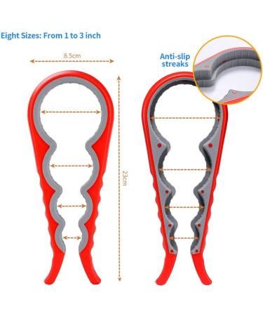 Otstar Glass & Bottle Opener for Weak Hands | Arthritis Aid | Easy Open Lids for Seniors | Red & Black - Buy Online on GoSupps.com