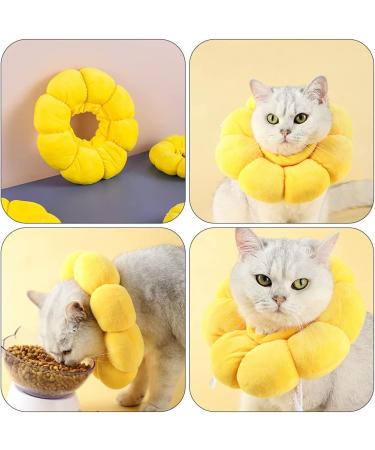 Adjustable Cat Recovery Collar- Dog Cat Collar Cute Cat Donut Collar Neck Cat Cones After Surgery Cone After Surgery Elizabethan Collars for Kitten Dog Pet Yellow S - Buy Online on GoSupps.com