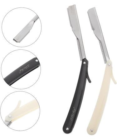 Iwowhero Men's Barber Razor Set - 2 Pcs Vintage Hairdresser Rastrillos para Afeitar Perfect for Professional Barbers - Buy Online on GoSupps.com
