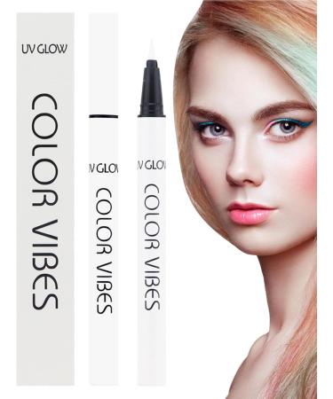 Neon Eyeliner Matte Colored Eyeliners Waterproof Smudge-Proof 8 Colors - Glow in The Dark Eyeliner for Halloween Eye Face Body Paint Makeup Shakven White 1 count (Pack of 1) - Buy Online on GoSupps.com