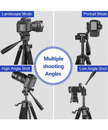 Aureday 74 Camera Tripod with Travel Bag, Wireless Remote, Phone Holder - Compatible with DSLR, Cell Phones, Projector - Ideal for Webcam and Spotting Scopes - Buy Online on GoSupps.com