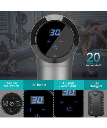 Portable Massage Gun for Athletes | 10 Head 30 Speed Deep Tissue Massager - Buy Online on GoSupps.com
