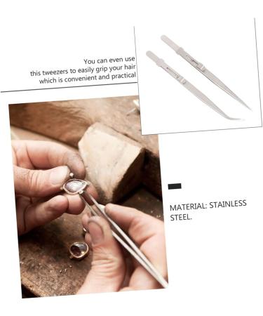 Precision Tool 16-Piece Stainless Steel Tweezers Set | Rubis Precision Tweezers for Coins & Handicrafts | Durable & High-Quality Metal Pincers - 16.5x1cm - Buy Online on GoSupps.com