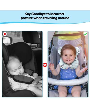 KAKIBLIN Baby Travel Pillow - Unicorn Baby Neck Support for Car Seat & Pushchair - Buy Online on GoSupps.com