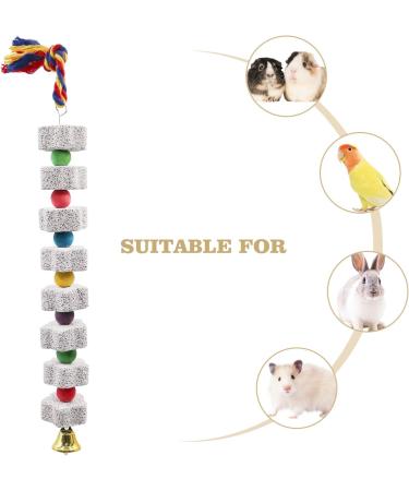 2 Pack Big Bird Kielzeugen - Parrot Beak Grind Calcium Stones with Bells | Cage Accessories & Toys for Budgies Nymphicus Hamsters & Chinchillas - Buy Online on GoSupps.com