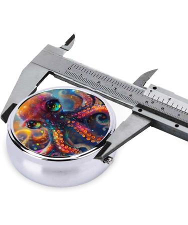 Colorful Cute Octopus Portable Metal Pill Box | Mini 3-Compartment Design for Small Pills | Travel Essential - Buy Online on GoSupps.com