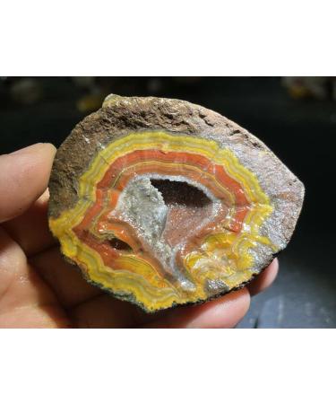 Natural Crystal Rough Red Battle Blood Agate Rough China Agate Crystal Achat Geode Specimen 170g RD45