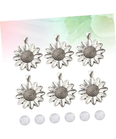 COHEALI 10 Sets Flower Accessories Glass Tray Sunflower Pendant Charm Diy Acceories Daisy Popularity Billet - Buy Online on GoSupps.com