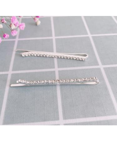 8 pieces Rhinestone Bobby Pin  Shiny Hair Pin  Clear Crystal Hairpin  Metal Hair Clip Sparkly Hair Decoration for Women 8 pieces-clear - Buy Online on GoSupps.com