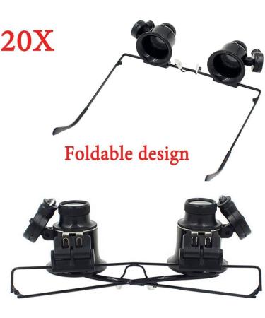 Magnifying Glass Headband with 2 LED Light 20X Handsfree Headset Head Mounted Magnifying Glasses for Reading Electronic Repair Jewelry Sewing - Buy Online on GoSupps.com