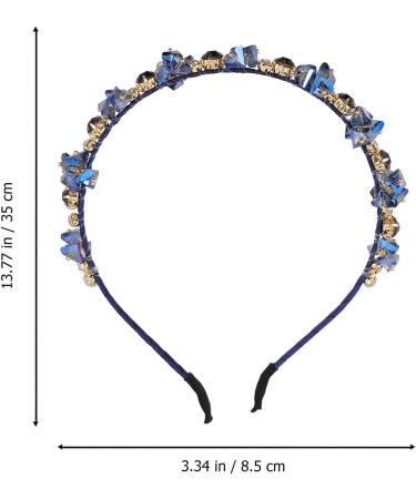 FRCOLOR Diamond Headpiece Rhinestone Hairband Sparkling Flower Hairbands Jewelry Fashion Beaded Headbands Women Hair Accessory Braide Hair Hoop Blue Blue Tiara - Buy Online on GoSupps.com