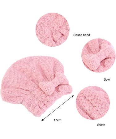Asudaro Microfiber Hair Towel for Women | Quick-Drying Turban Cap & Shower Hood | Absorbent Thickened Bathing Cap in Skin Pink - Buy Online on GoSupps.com