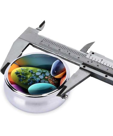 Portable Round Pill Box Organizer - 3 Compartments Coloured Stones - Ideal for Travel & Purse - Buy Online on GoSupps.com