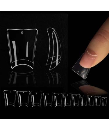 550 pieces for gel nails C-curve nail tips duck duck to glue half-cover French nail tips 11 sizes art nails fake nails nails make tips for gelnail duck-550