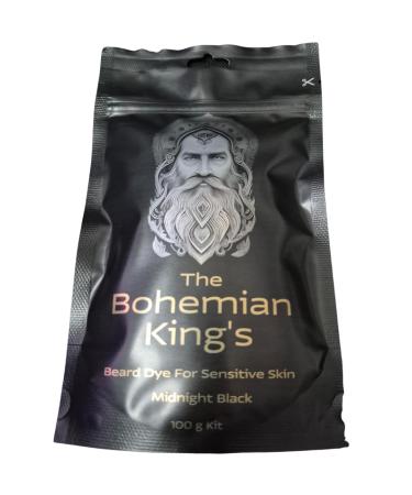 The Bohemian Kings Beard Dye for Men Midnight Black PPD and Ammonia Free Natural Beard Color for Sensitive Skin Plant Based and Chemical Free