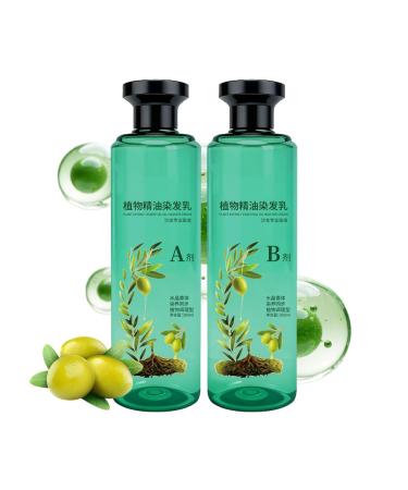 Yanayi Hair Dye 260ml Nourishing Cream with Vegetable Oil | Pack of 2 Bottles of Hair Dye | Gray Hair Coverage for Adults Hairdressers Seniors and Young People