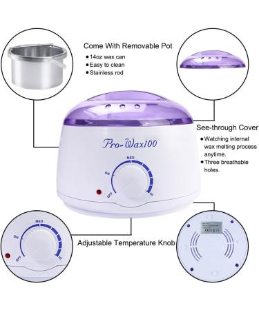Portable Electric Wax Warmer for Total Body Hair Removal - Facial, Bikini, Armpit - Home Spa Kit for Women, Men - Melting Pot Heater Accessories - Buy Online on GoSupps.com