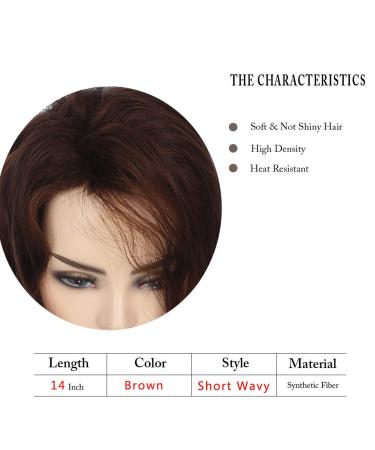 Wiwige Short Wavy Brown Bob Wig for Women - Synthetic Heat Resistant Cosplay Wig - Buy Online on GoSupps.com
