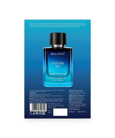 Be-lla Vi'ta Luxury OCEAN Man Eau De Parfum Perfume with Bergamot Melon Rose & Musk|Premium Long Lasting Fresh & Aquatic Fragrance EDP for Men 100 ML - Buy Online on GoSupps.com