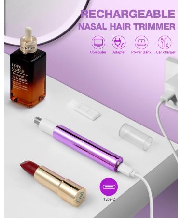 AREYZIN Ear and Nose Hair Trimmer for Women | Painless Facial Hair Grooming | USB-Type C Charging | Violet Color - Buy Online on GoSupps.com
