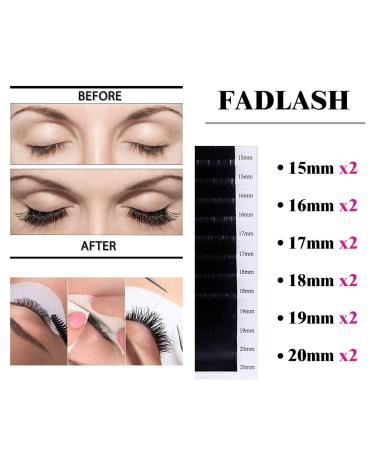 Individual Classic Eyelash Extensions 0.15mm C Curl - Mix 15-20mm Natural Look | Professional Quality - Buy Online on GoSupps.com