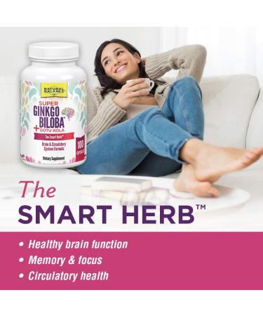 Natural Balance Super Ginkgo Biloba + Gotu Kola 100 Capsules - Buy Online on GoSupps.com