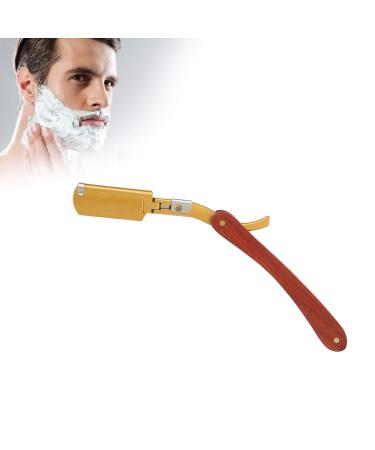 Premium Stainless Steel Manual Razor for Men - Portable Wooden Handle Beard Trimmer - Buy Online on GoSupps.com