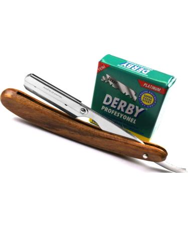 Razor Wooden Razor NATRA Razor 100 Derby Blades Shaving Men's Razor