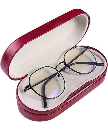 2 in 1 Glasses & Contact Lens Case - Portable Red Travel Container with Mirror | Perfect for International Shipping - Buy Online on GoSupps.com